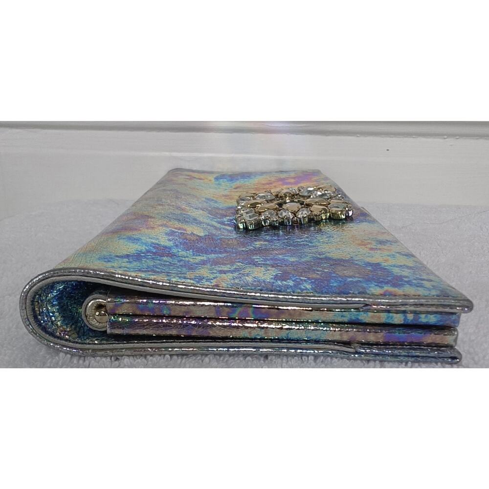 Roger Vivier Pilgrim Bolte De Nuit Iridescent Metallic Clutch Crystals w/COA - Picture 8 of 12